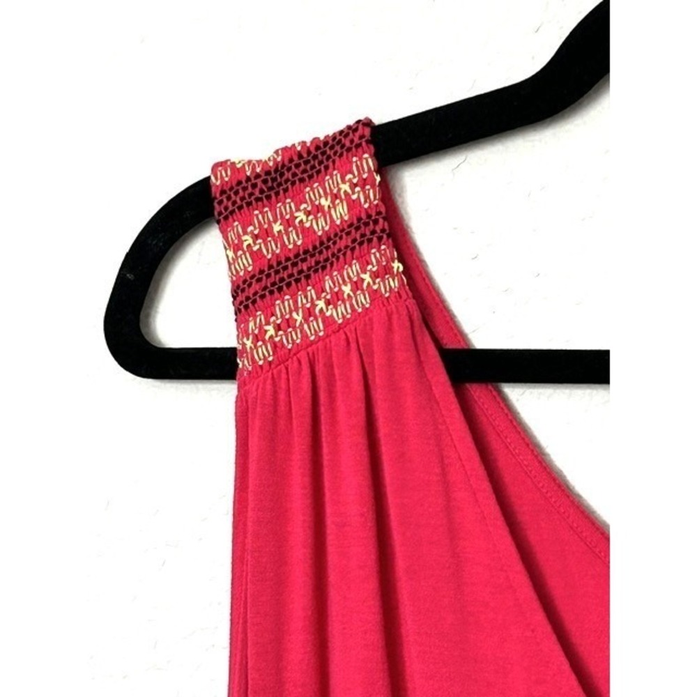 Lane‎ Bryant Pink Sleeveless V-Neck Maxi Dress Embroidered Shoulder Boho 14/16 - Picture 2 of 12